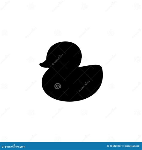 A Silhouette of the Black Duck. Isolated Vector Illustration Stock ...