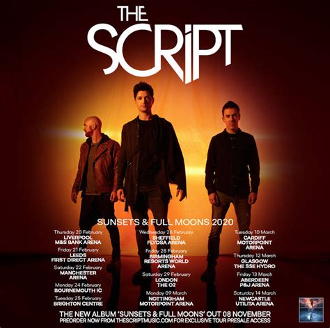 The Script 'Sunsets and Full Moons' UK Tour 2020: Dates, Venues & Ticket Information - Capital