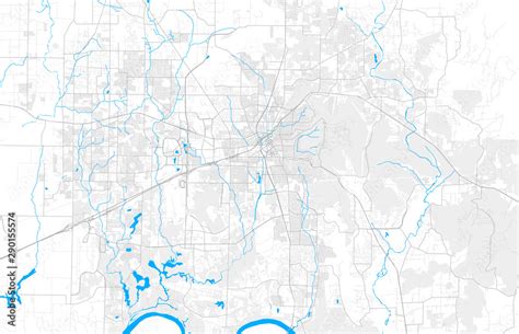 Rich detailed vector map of Huntsville, Alabama, USA Stock Vector ...