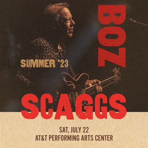 Boz Scaggs Summer 23 Tour in Dallas at Winspear Opera House