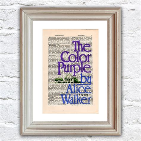 The Color Purple by Alice Walker Print on an Antique Page - Etsy