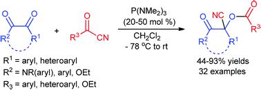 Chemoselective phosphine-catalyzed cyanoacylation of α-dicarbonyl compounds: a general method ...