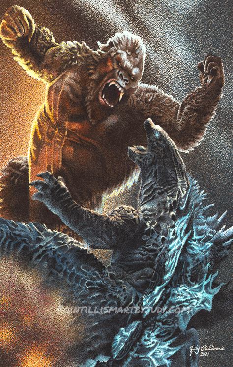 Kong Vs. Godzilla Art Print - Etsy