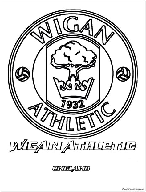 Wigan Athletic F.C. Coloring Pages - Soccer Clubs Logos Coloring Pages ...