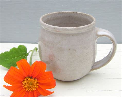 made to order - 14 oz rustic white coffee mug | White coffee mugs, Mugs, White pottery