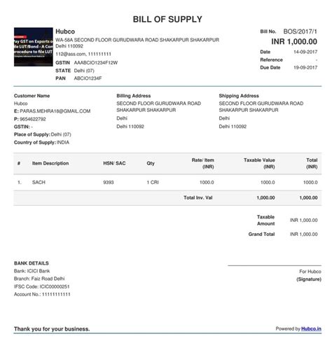 Bill of supply under GST – How and When to issue the bill of Supply ...