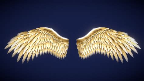 Golden Angel Wings - Buy Royalty Free 3D model by Leonardo Carvalho ...