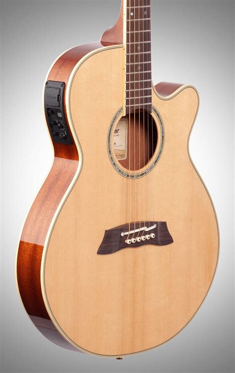 Takamine TSP138C Thinline Acoustic-Electric Guitar (with Gig Bag), Natural