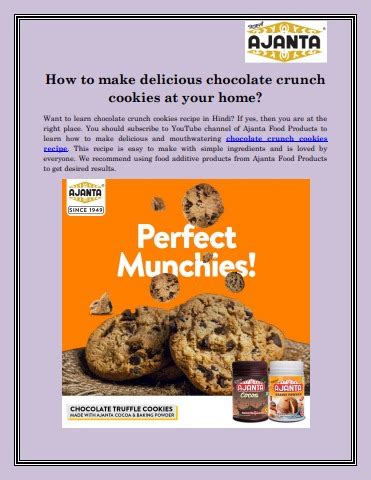 Chocolate crunch cookies recipe