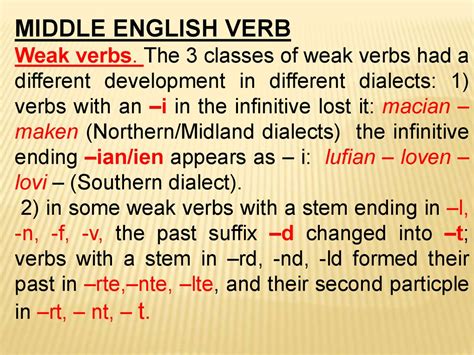 Middle English - online presentation