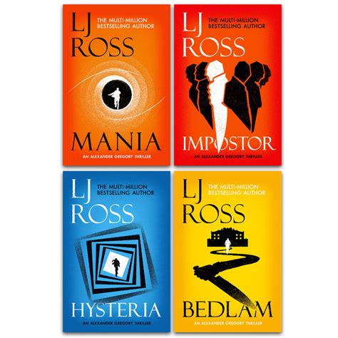 LJ Ross Alexander Gregory Thrillers 4 Books Set (Mania, Hysteria, Bedl