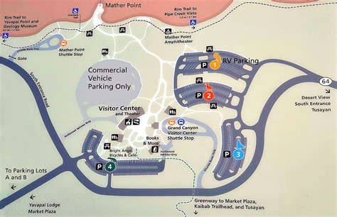 Parking - South Rim Visitor Center and Village - Grand Canyon National ...