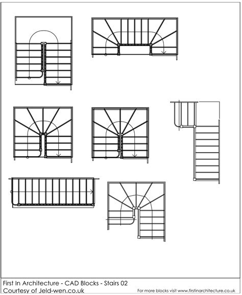 Free CAD Blocks - Stairs