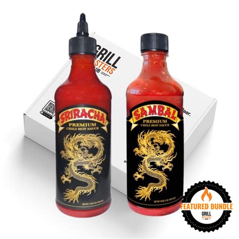 Underwood Ranches Premium Hot Sauce 2-Pack: Dragon Sriracha & Sambal ...