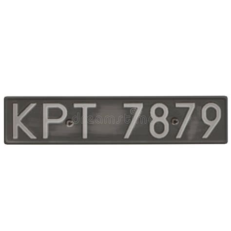 Vehicle Number Plate in Black Color Stock Image - Illustration of iron ...