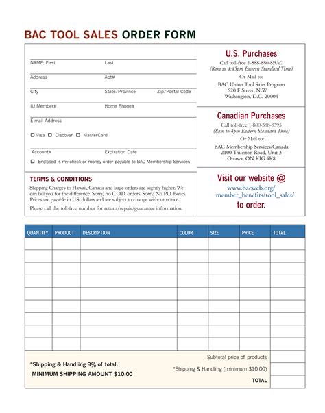 Sales Order Form | Templates at allbusinesstemplates.com