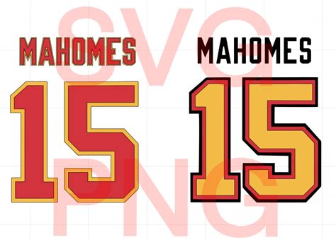 Patrick Lavon Mahomes Jersey Nummer Svg und Png Kansas City | Etsy