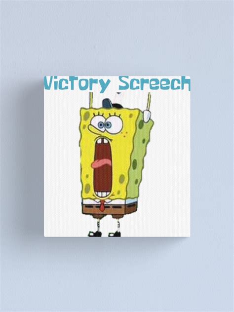 "Spongebob Victory Screech" Canvas Print by marcoriccione | Redbubble