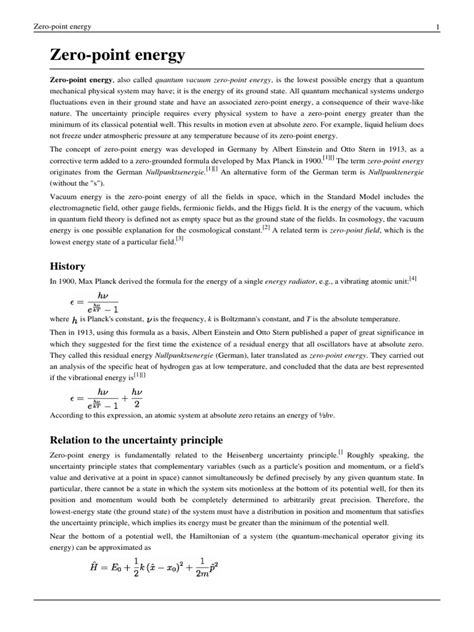 Zero Point Energy | PDF | Uncertainty Principle | Field (Physics)