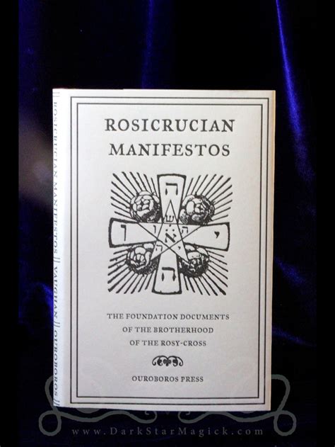 Rosicrucian Manifestos by Johann Valintin Andrae - Dark Star Magick