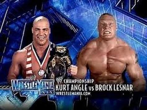 WWE - Brock Lesnar vs. Kurt Angle WrestleMania XIX - Highlights [HD ...