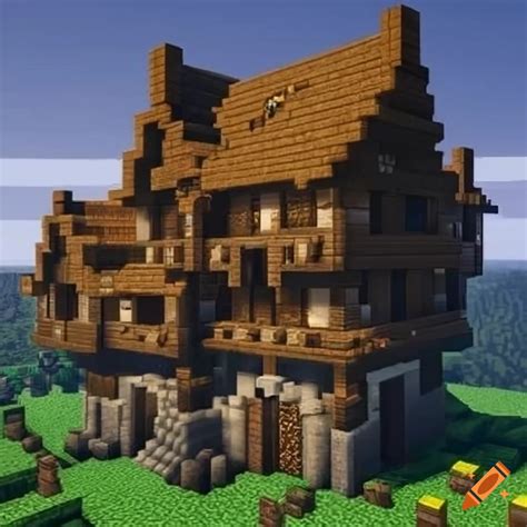 Medieval house in minecraft on Craiyon