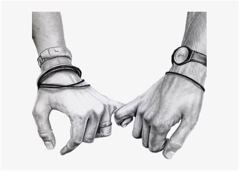 Holdinghands Love Couple Sketch Blackandwhite Hands - Holding Hands Drawing Realistic - Free ...