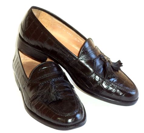 9 D Men's Shoes Johnston & Murphy Black Kiltie Loafers NEW