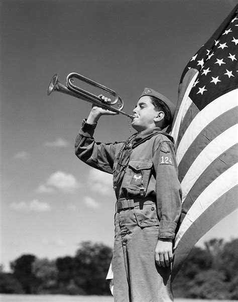 1950s Profile Of Boy Scout In Uniform Photograph by Vintage Images