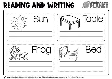 Free Printable Worksheets For Kindergarten