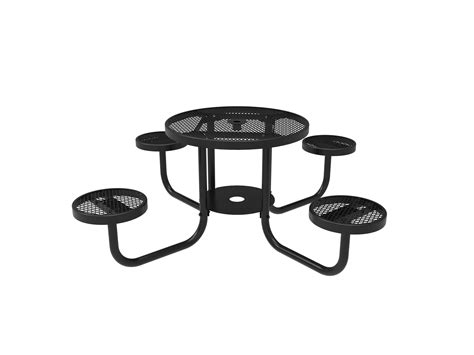 Standard Metal Round Patio Table With Seats - Playground Equipment Pros