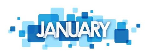 January Banner (clipping Path Included) Stock Illustration - Illustration of calendar, isolated ...