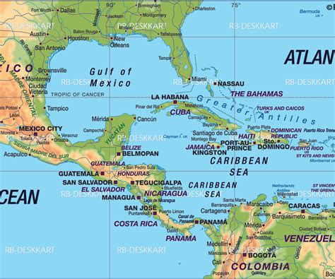 Map of the Caribbean Sea, Mexico and Central America – The Turk and ...