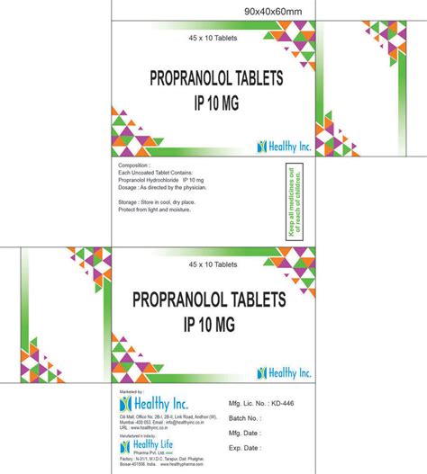 Propranolol Dosage