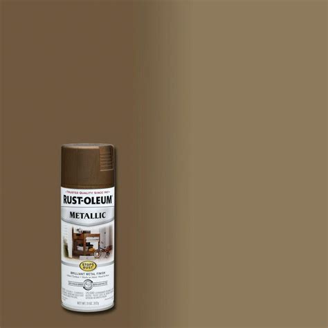 Rust-Oleum Stops Rust 11 oz. Antique Brass Protective Enamel Metallic Spray Paint-7274830 - The ...