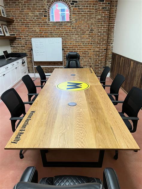 Custom Logo Conference Table - Johnson Company Woodworking : Johnson ...