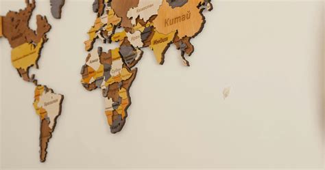 A World Map Wall Decor · Free Stock Video