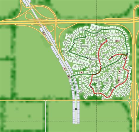 Is this a realistic road layout for a suburb in the middle of the US ...