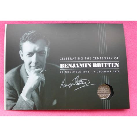 2013 BENJAMIN BRITTEN 100TH ANNIVERSARY 50P BU COIN FOLDER - The Coin Connection