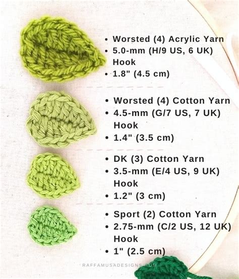 21 Free Crochet Leaf Patters • RaffamusaDesigns