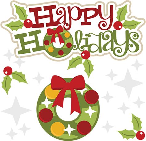 Happy Holidays SVG holidays svg file holidays clipart cute clip art ...