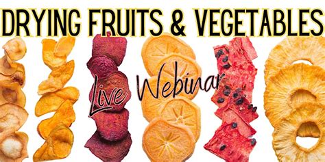 Drying Fruits & Vegetables Live Webinar | N.C. Cooperative Extension