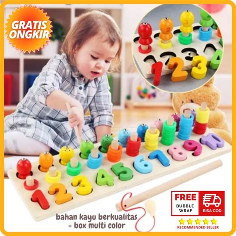 Jual Mainan Edukasi Edukatif Anak Bayi Baby Balita Tk Paud 2 3 Tahun Montessori Puzzle Puzel ...