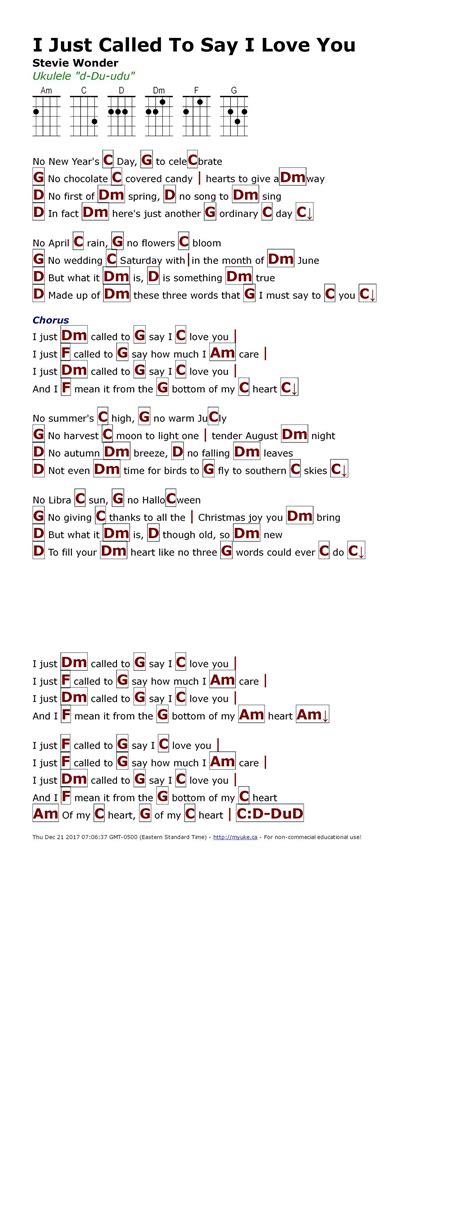 I just called to say i love you chords 316757-I just called to say i love you chords ukulele