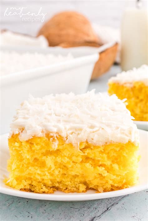 Pineapple Coconut Cake Recipe - My Heavenly Recipes