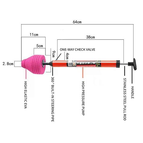 Fuebueo Toilet Plunger, Drain Clog Remover, Powerful Drain Snake Sink Plunger Plumbing Tools ...