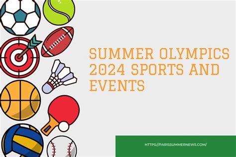 Summer Olympics 2024 Sports and Events