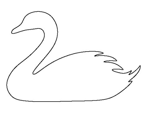 Printable Swan Template | Animal templates, Animal outline, Swan