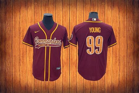 Commanders Chase Young Baseball Styled Jersey – US Sports Nation