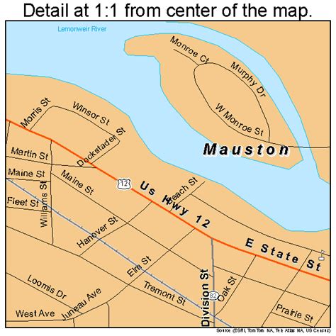 Mauston Wisconsin Street Map 5550025